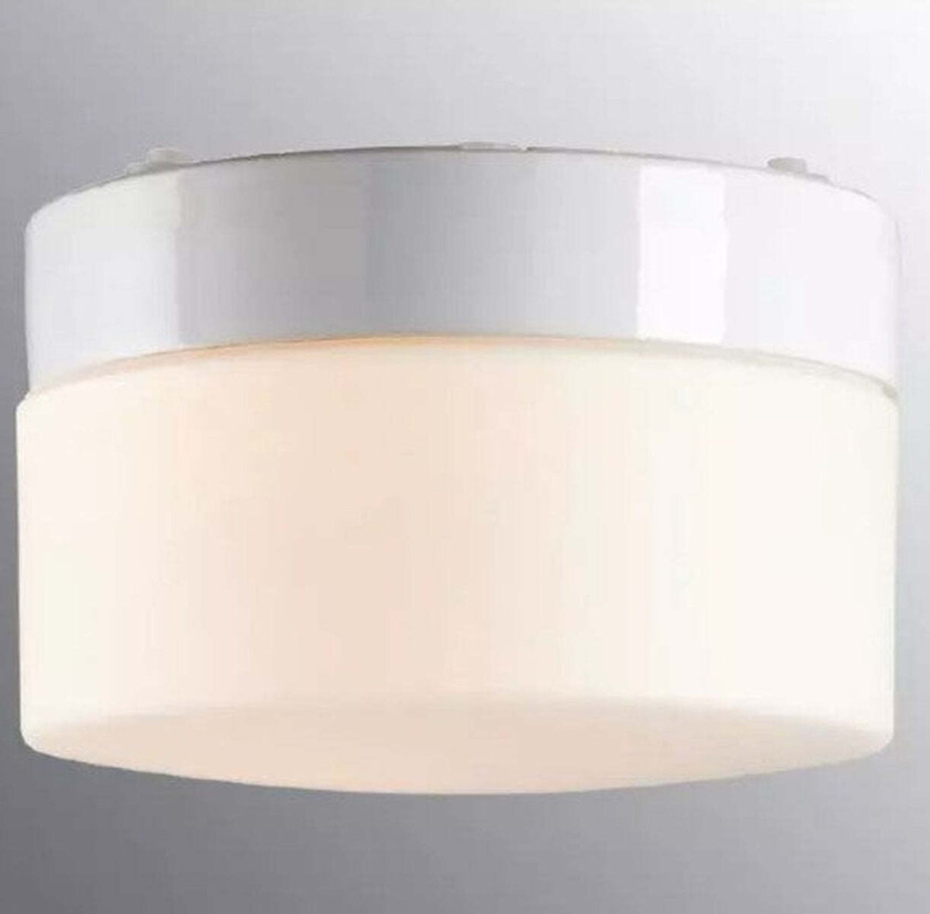 Opus 200/140 tak/vegg E27 IP44 Badstu - Hvit/Opal glass