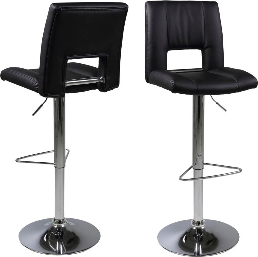 Sylvia barstol PU kunstskinn svart.