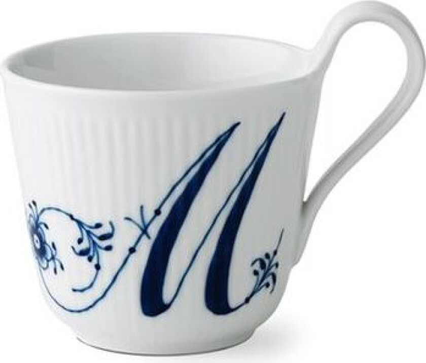 Blue Fluted Plain Alphabet kopp 33 cl M