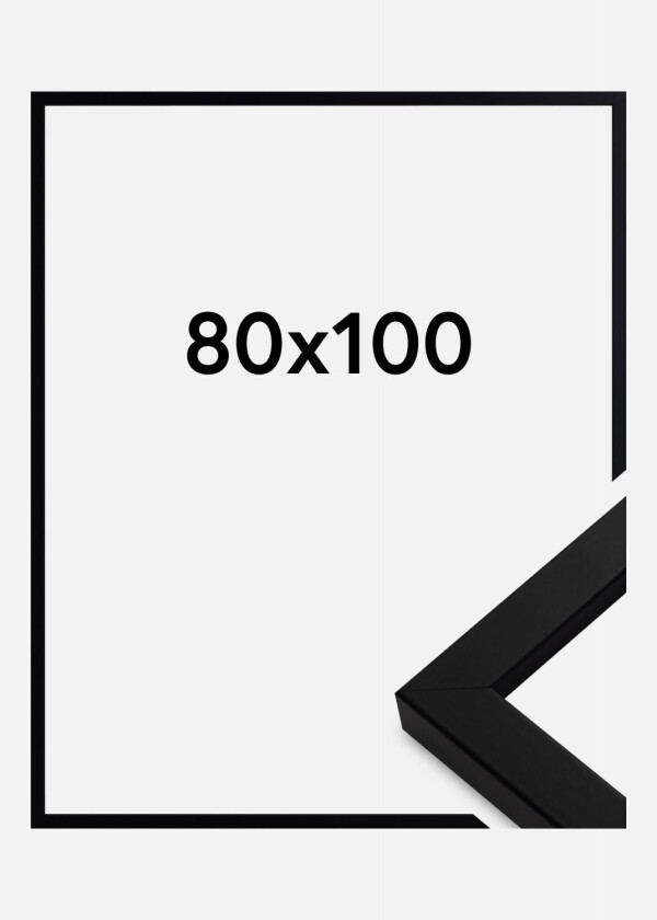 Ramme Blocky Akrylglass Svart 80x100 Cm