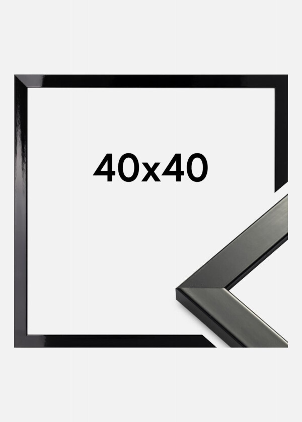 Ramme Uppsala Akrylglass Svart Høyglans 40x40 Cm