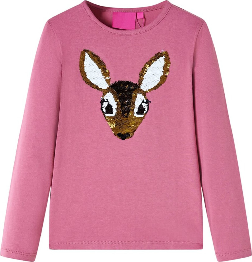 T-skjorte for barn med lange ermer bringebær 104