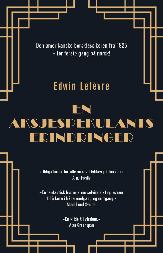 En aksjespekulants erindringer av Edwin Lefèvre