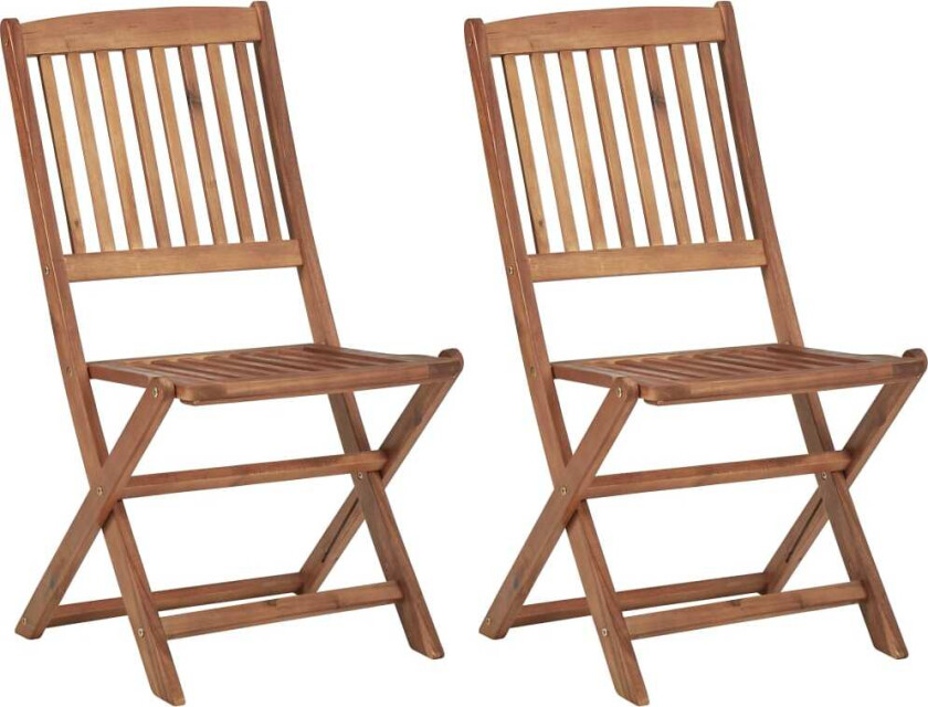 Klappstoler 2 stk heltre akasie