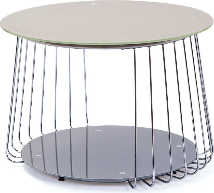 Rimos sofabord cappuccino, krom.