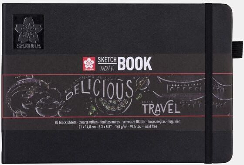 Sketch notebook 21x15cm 140g/m sort