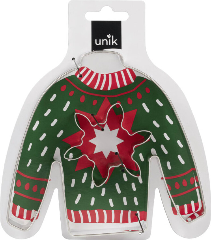 Pepperkakeform Ugly Sweater Snøkrystall