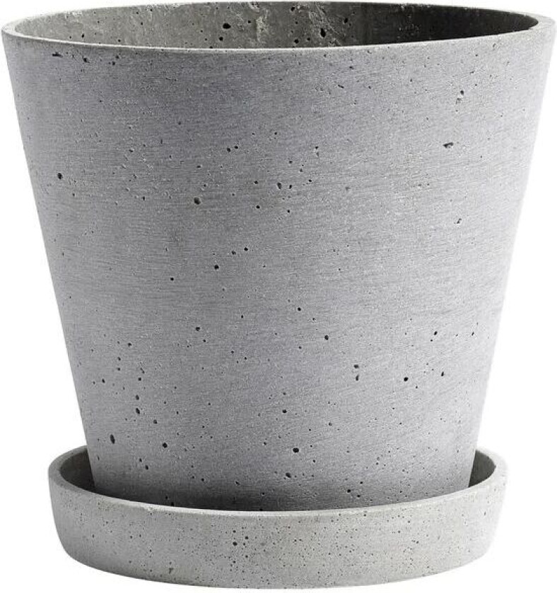 Bilde av Flowerpot with saucer krukke XL Ø21.5 cm Grå