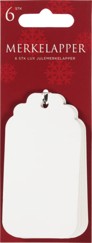 Merkelapper Lux Hvite Avlange 6stk