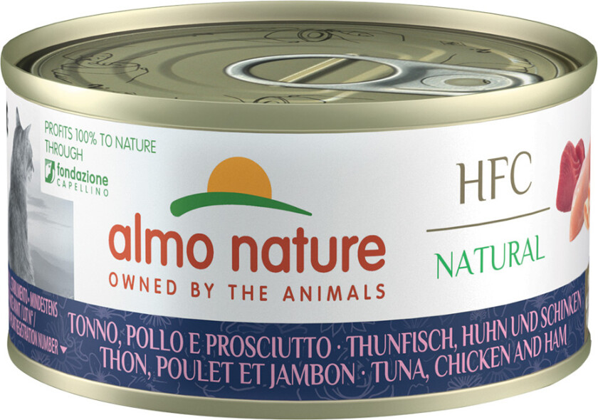Økonomipakke Almo Nature HFC natur 24 x 70 g - Tunfisk, kylling og skinke