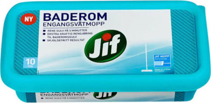 Jif Engangsvåtmopp Baderom 10stk
