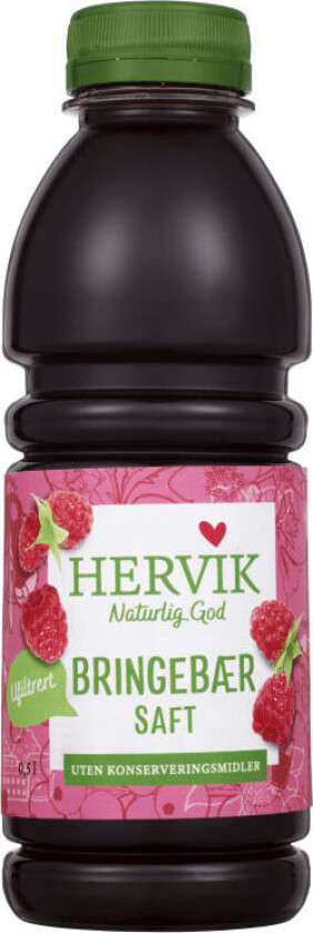 Hervik Bringebærsaft 0,5l