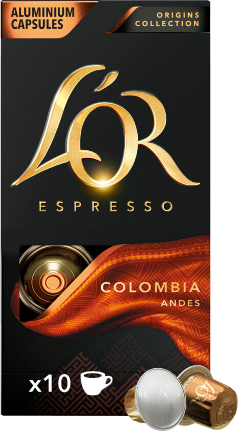 L'Or Kaffekapsler Colombia Utz 10stk