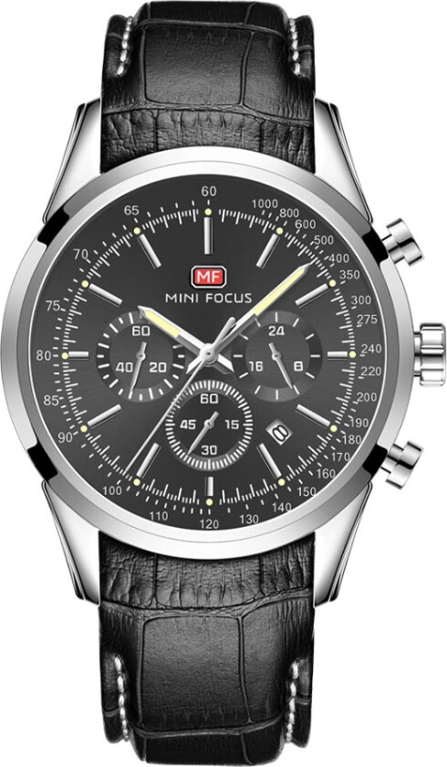 Chronograph MF0116G-03 - Kvarts - Sølv - Herreklokker - Skinn - Mineral