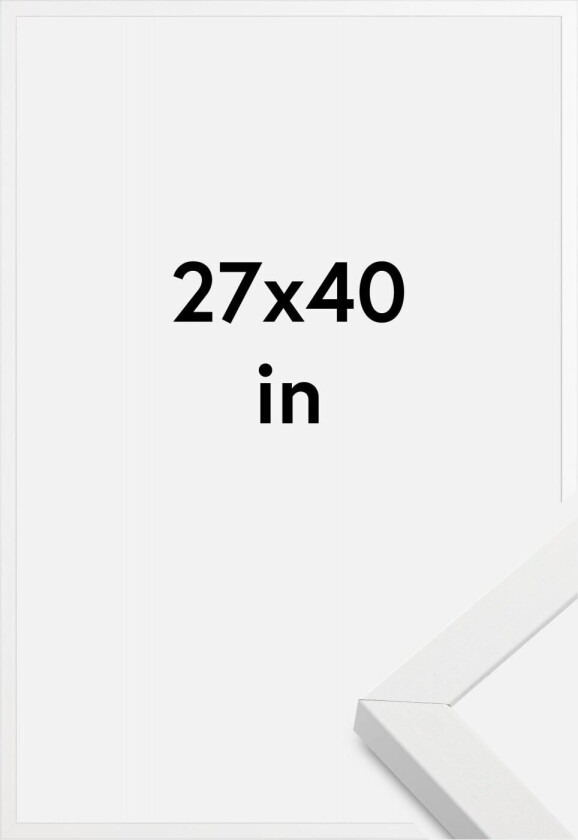 Ramme Amanda Box Akrylglass Hvit 27x40 Inches (68,58x101,6 Cm)