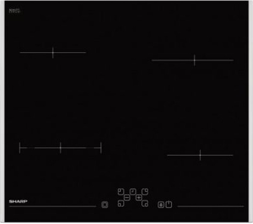 Kh-6V08ft00, Sort, Innebygget, 59 Cm, Keramisk, Glass-Keramikk, 4 Zone(S)