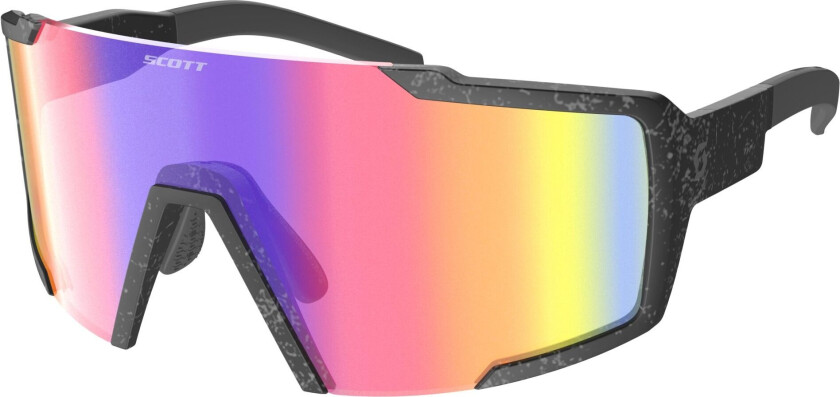 Shield Sykkelbriller Sort Marmor/Teal Chrome