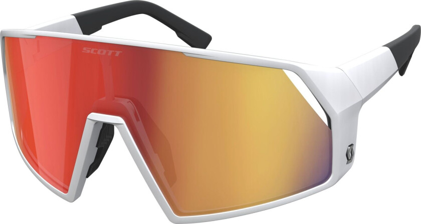 Pro Shield Sykkelbriller Matt Hvit/Rød
