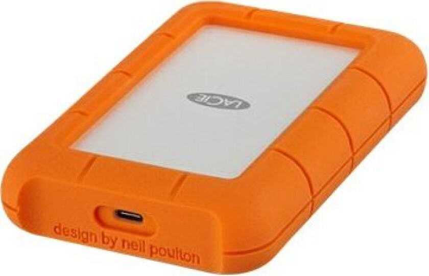 Lacie Rugged Usb-C - Harddisk - 4 Tb - Ekstern (Bærbar) - Usb 3.1 Gen 1 (Usb-C Kontakt) - Oransje