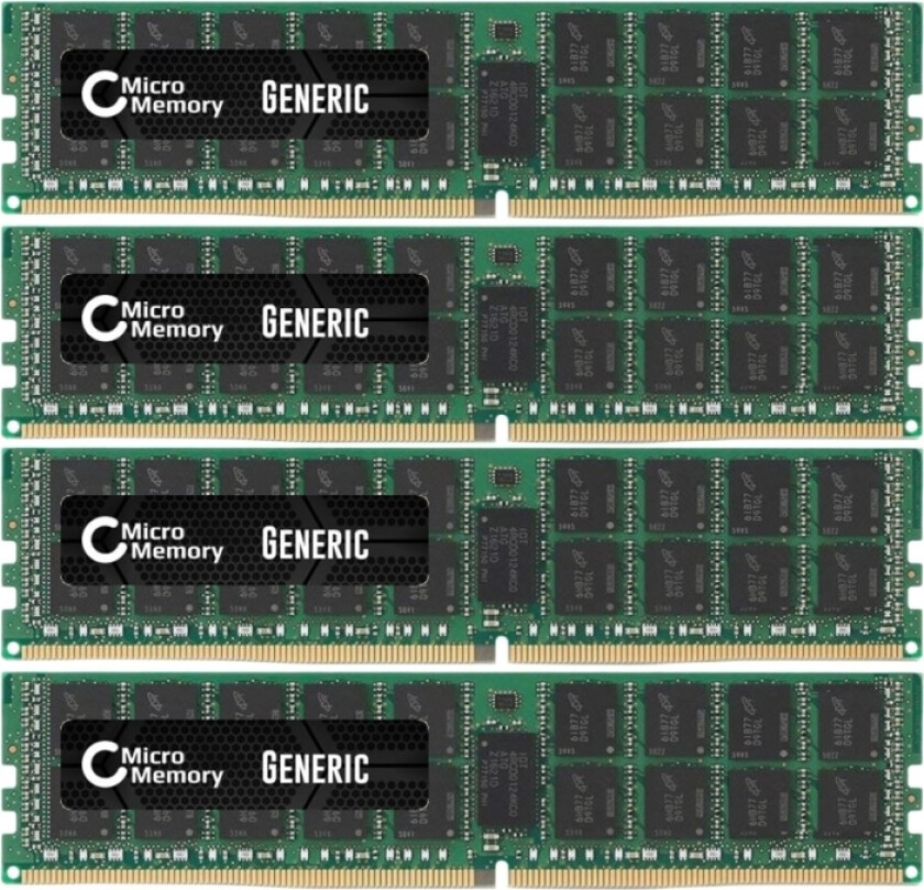 Coreparts - Ddr3 - Sett - 64 Gb: 4 X 16 Gb - Dimm 240-Pin - 1866 Mhz / Pc3-14900 - Registrert - Ecc