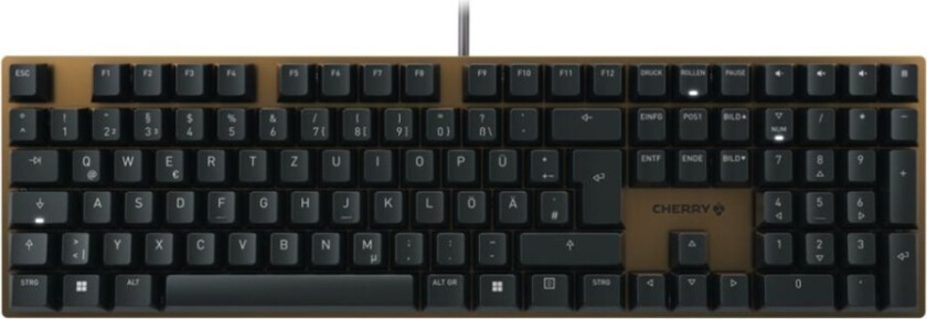 Cherry Kc 200 Mx - Tastatur - Usb - Qwerty - Usa Med Eurosymbol - Tastsvitsj: Cherry Mx2a Silent Red - Svart - Plastfri Emballasje