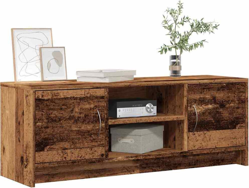 TV-benk gammelt tre 102x30x37,5 cm konstruert tre