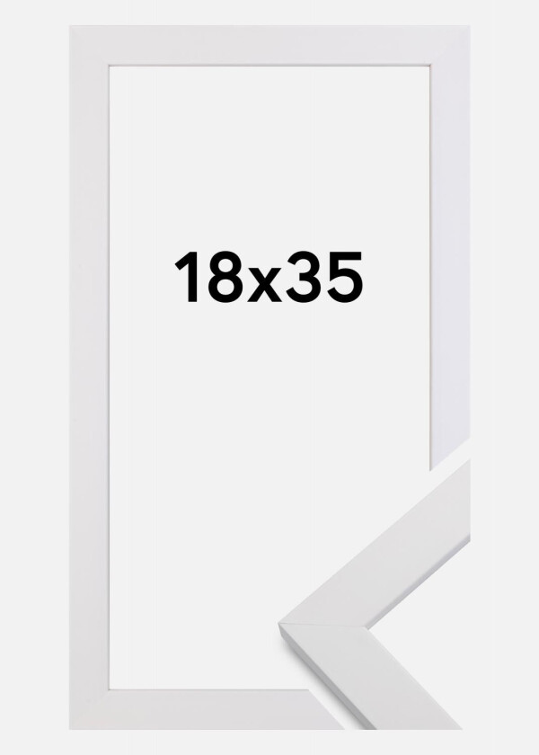 Ramme White Wood Akrylglass 18x35 Cm
