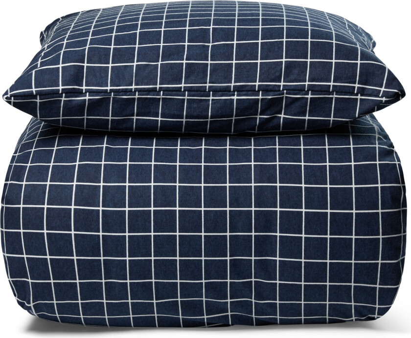 Sengetøy av flanell - 140x200 cm - Rutete sengetøy - 100% flanell - By Night sengesett