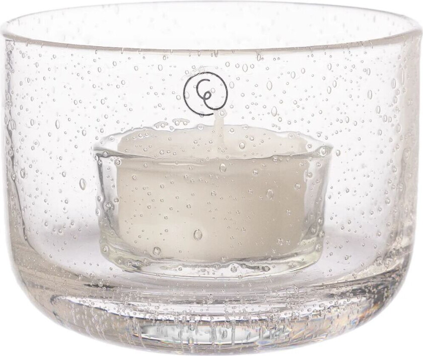 lyslykt i glass Ø8x6 cm