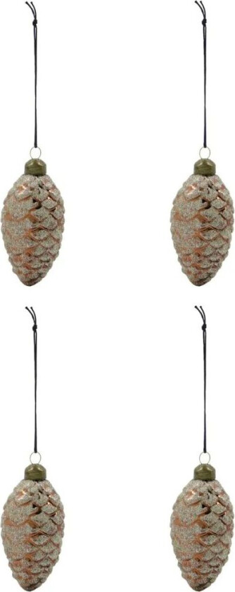 Cona julekule Ø5,5 cm 4-pk Brun