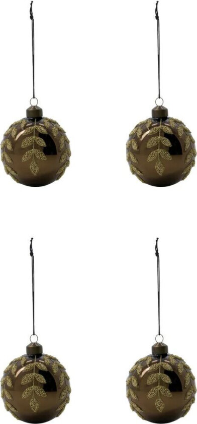 Tani julekule Ø8 cm 4-pk Brun