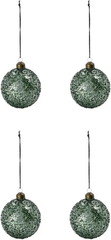 Chosen julekule Ø8 cm 4-pk Grønn