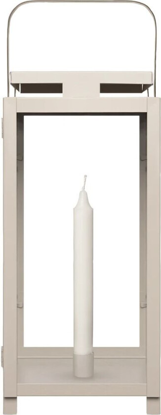 lyslykt for kronelys 16x43 cm Beige