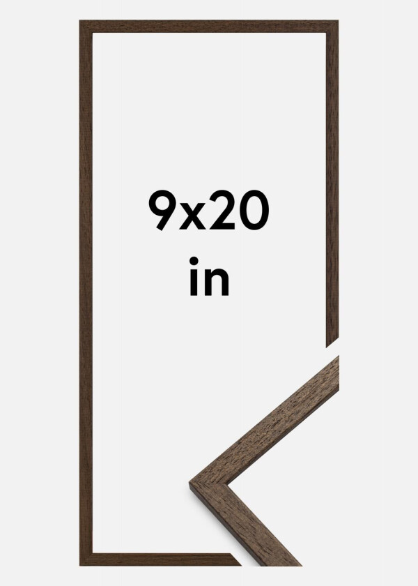 Ramme Edsbyn Akrylglass Valnøtt 9x20 Inches (22,86x50,8 Cm)
