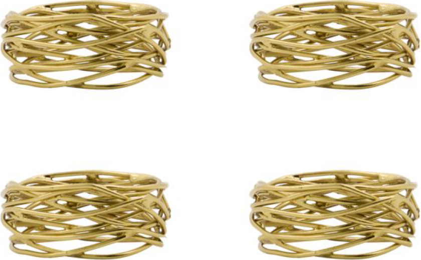 Ring serviettringer 4-pk Gylden
