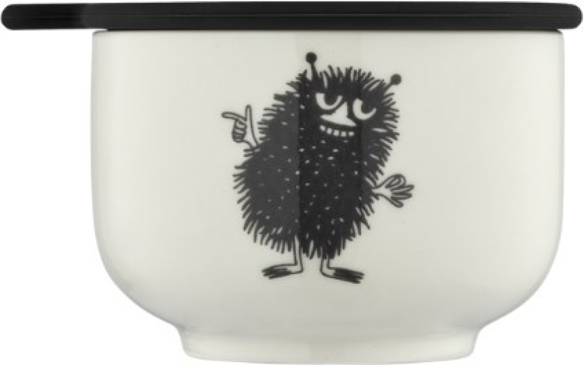 Mummi skål med lokk Ø7 cm Hvit