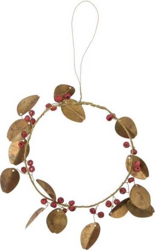 Auric julekrans Ø12 cm Messing