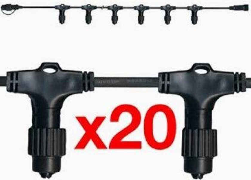 / System LED stamkabel 2 meter - 20 tilkoblinger