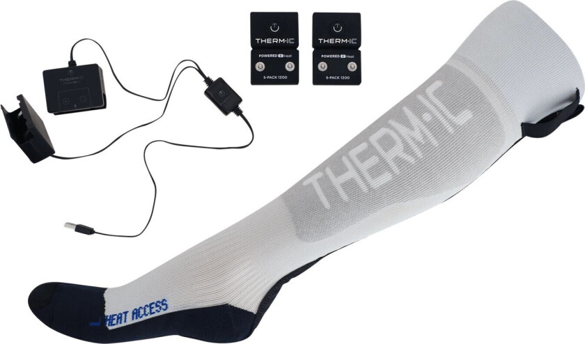 Powersock set Heat Access S-1200 24/25, batterioppvarmede sokker, unisex Grey