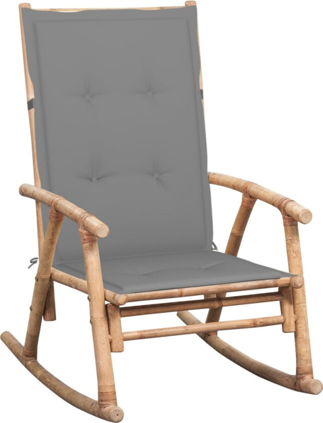 Gyngestol med pute bambus