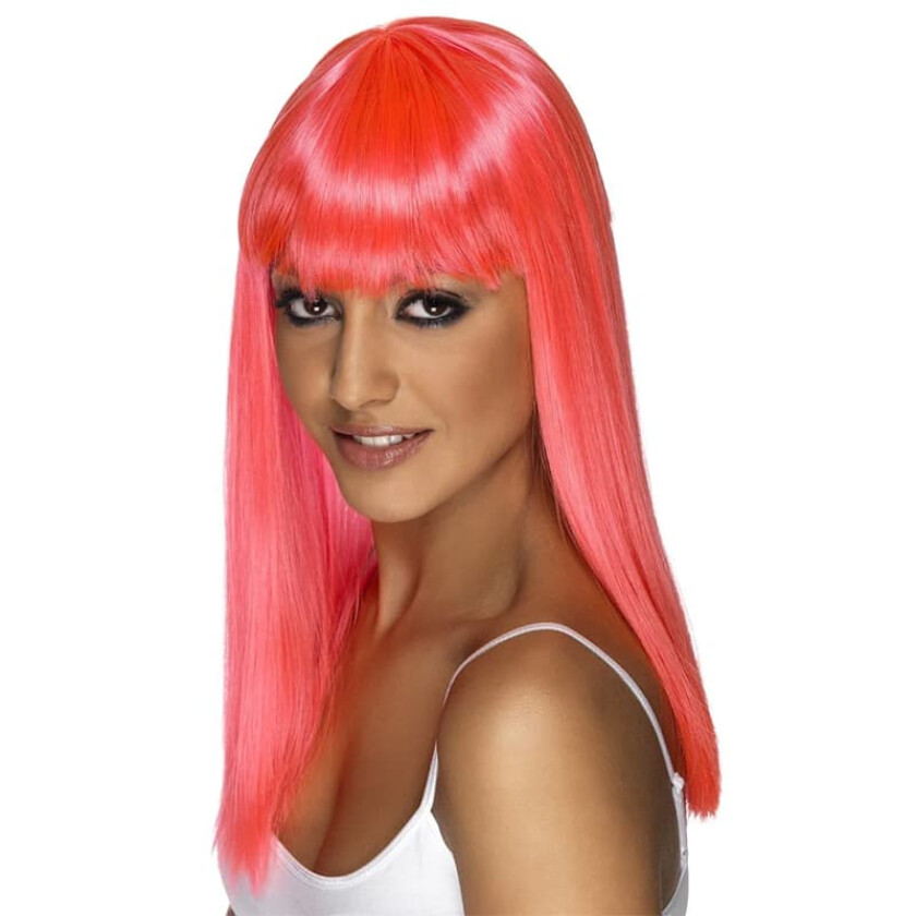Neon rosa Glamourama parykk