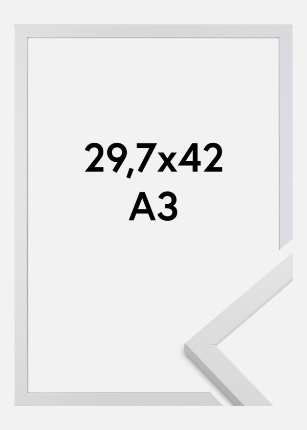 Ramme Trendy Akrylglass Hvit 29,7x42 Cm (A3)