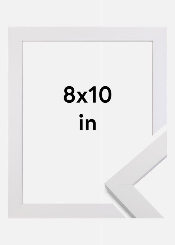 Ramme White Wood 8x10 Inches (20,32x25,4 Cm)