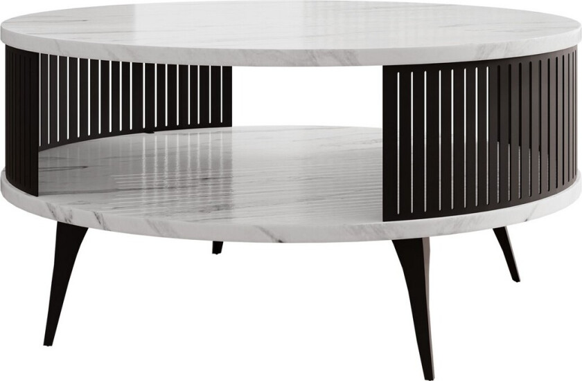 Galia Sofabord 75 cm - Svart/Hvit