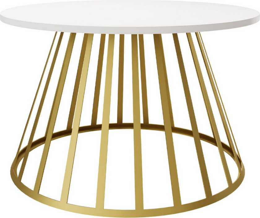 Frosty Sofabord 75 cm - Gull/Hvit