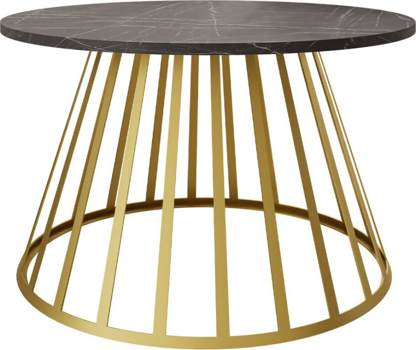 Frosty Sofabord 75 cm - Gull/Svart