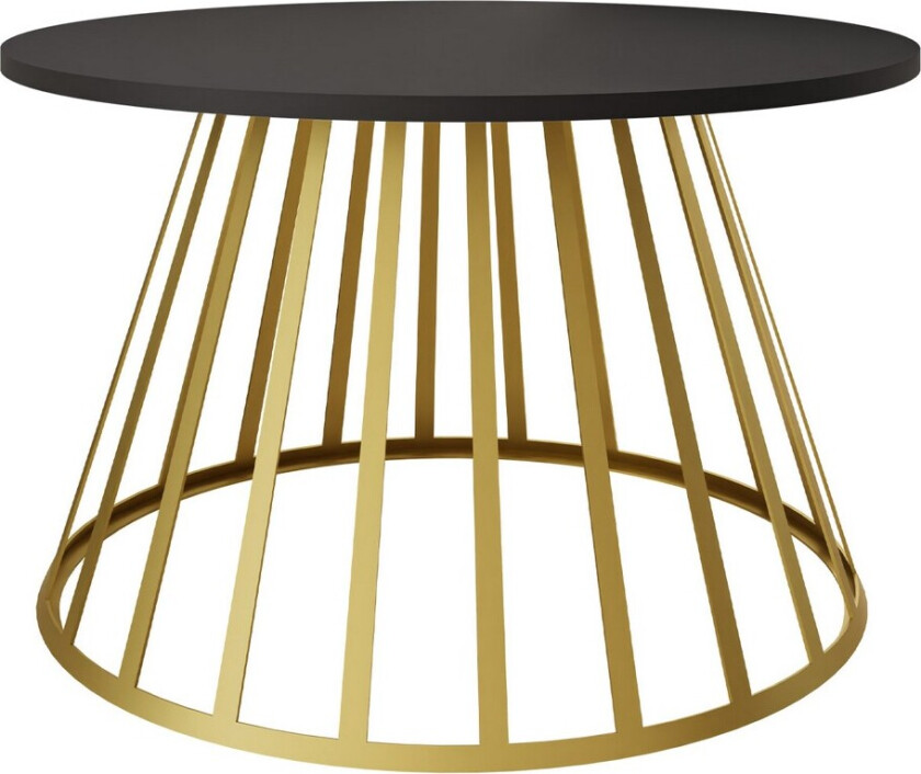 Frosty Sofabord 75 cm - Gull/Svart