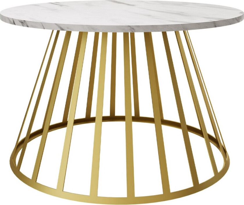 Frosty Sofabord 75 cm - Gull/Lys grå