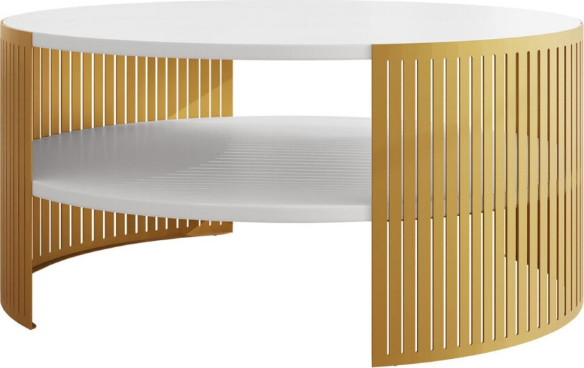 Friend Sofabord 75 cm - Gull/Hvit