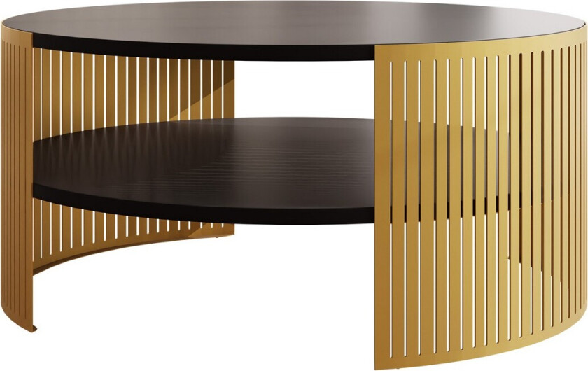 Friend Sofabord 75 cm - Gull/Svart